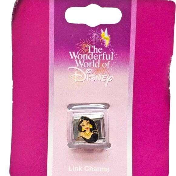 Disney Aladdin Jasmine Enamel Link Charm New in Package - Picture 1 of 9